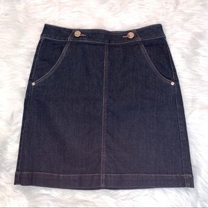 Loft Dark Denim Mini Skirt Size 2